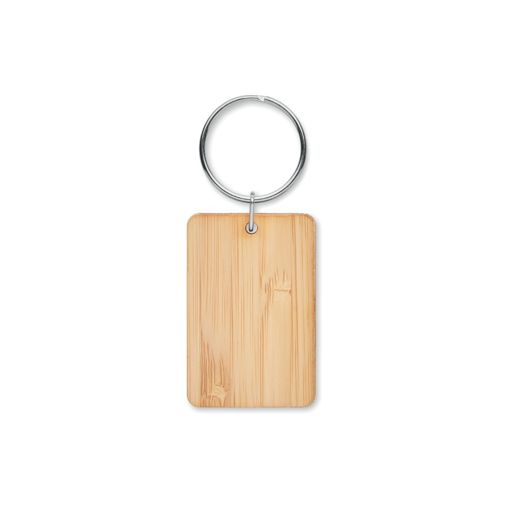 ANGLEBOO Stačiakampis raktų pakabukas iš bambuko