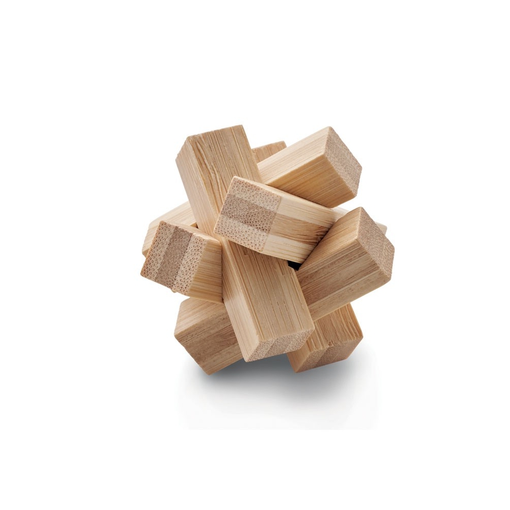 CUBENATS Bambukinis galvosūkis dėlionė žvaigždės formos