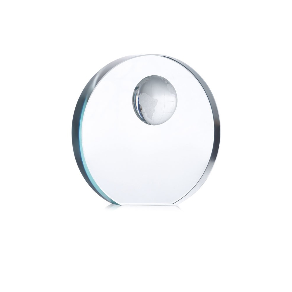 MONDAL Elegantiškas apvalus stiklinis trofėjus