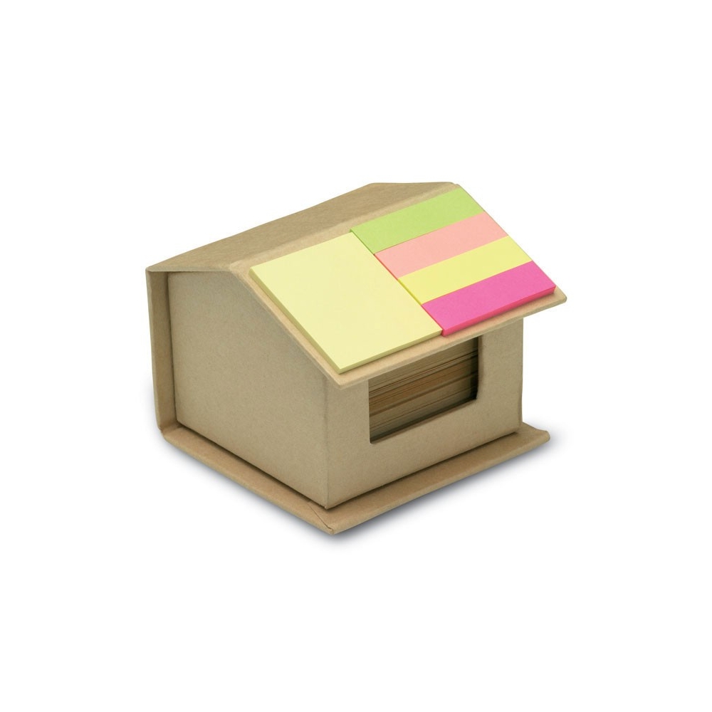 RECYCLOPAD Užrašų lapelių rinkinys namo formos dėžutėje