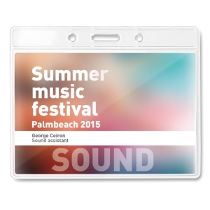 BADGY Skaidrus akreditacinis dėklas renginiams (Horizantalus)