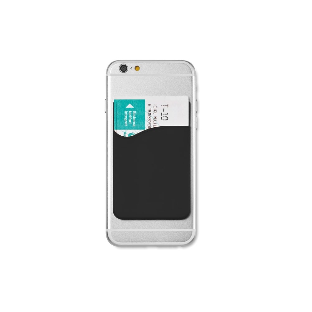 SILICARD Silikoninis kortelių dėklas su tvirtinimu prie telefono