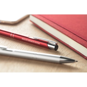 BERN Paspaudžiamas rašiklis su aliuminio paviršiumi