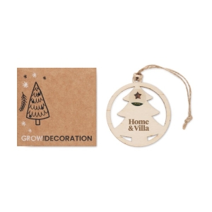 ARSEED Eglutės formos dekoracija su eglės sėklomis voke