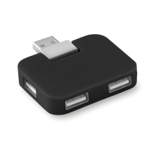 SQUARE Kompaktiškas 4 jungčių USB šakotuvas