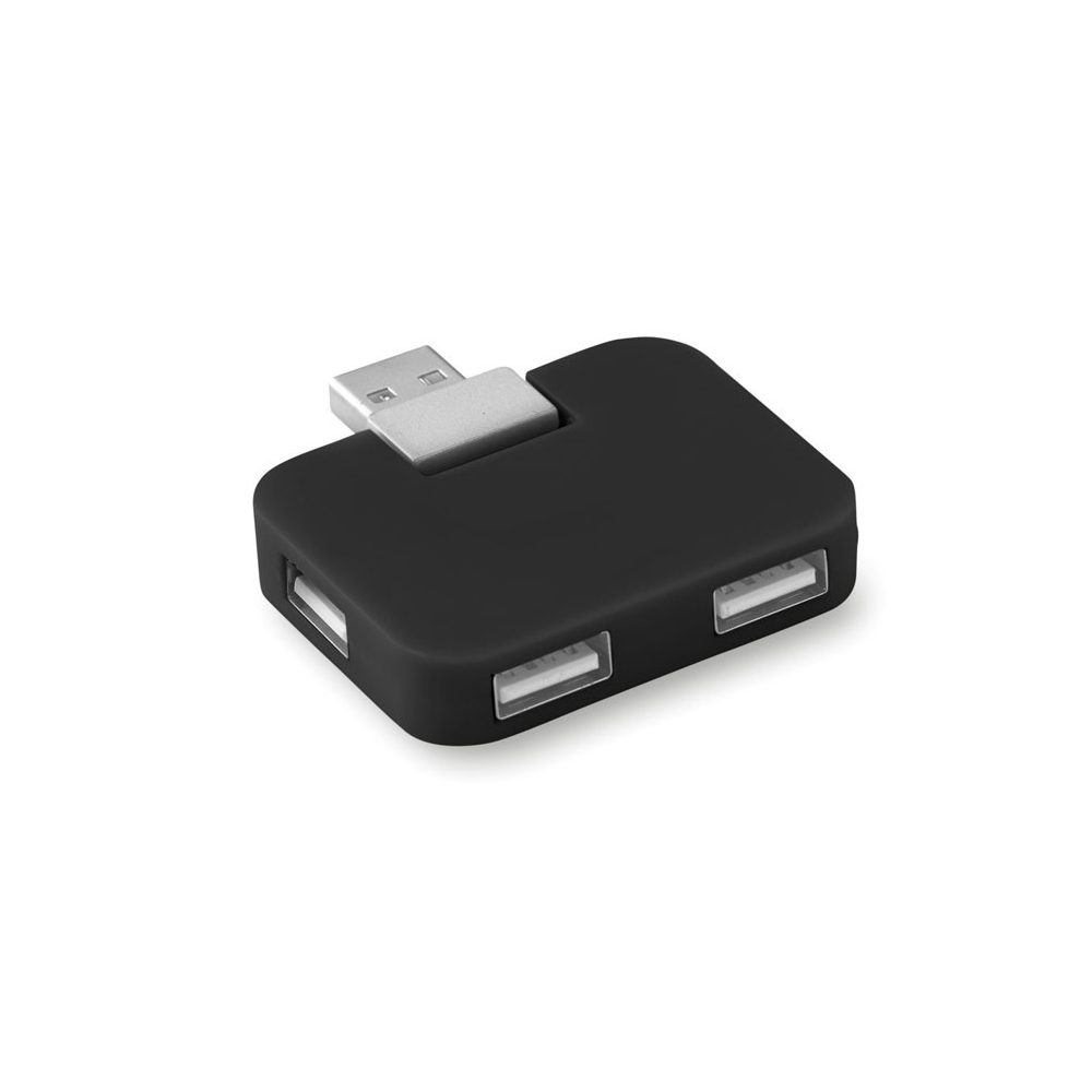 SQUARE Kompaktiškas 4 jungčių USB šakotuvas
