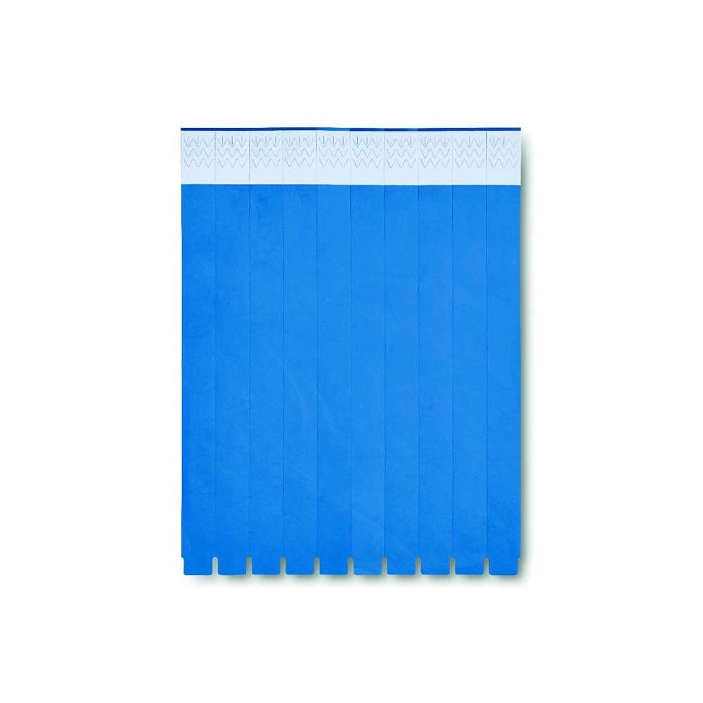 TYVEK Kontrolinės renginių juostelės - Tyvek apyrankės (lapais po 10vnt)