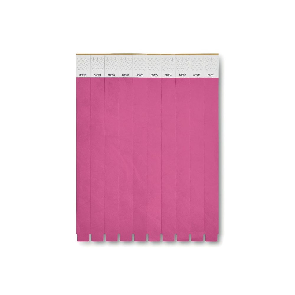 TYVEK Kontrolinės renginių juostelės - Tyvek apyrankės (lapais po 10vnt)