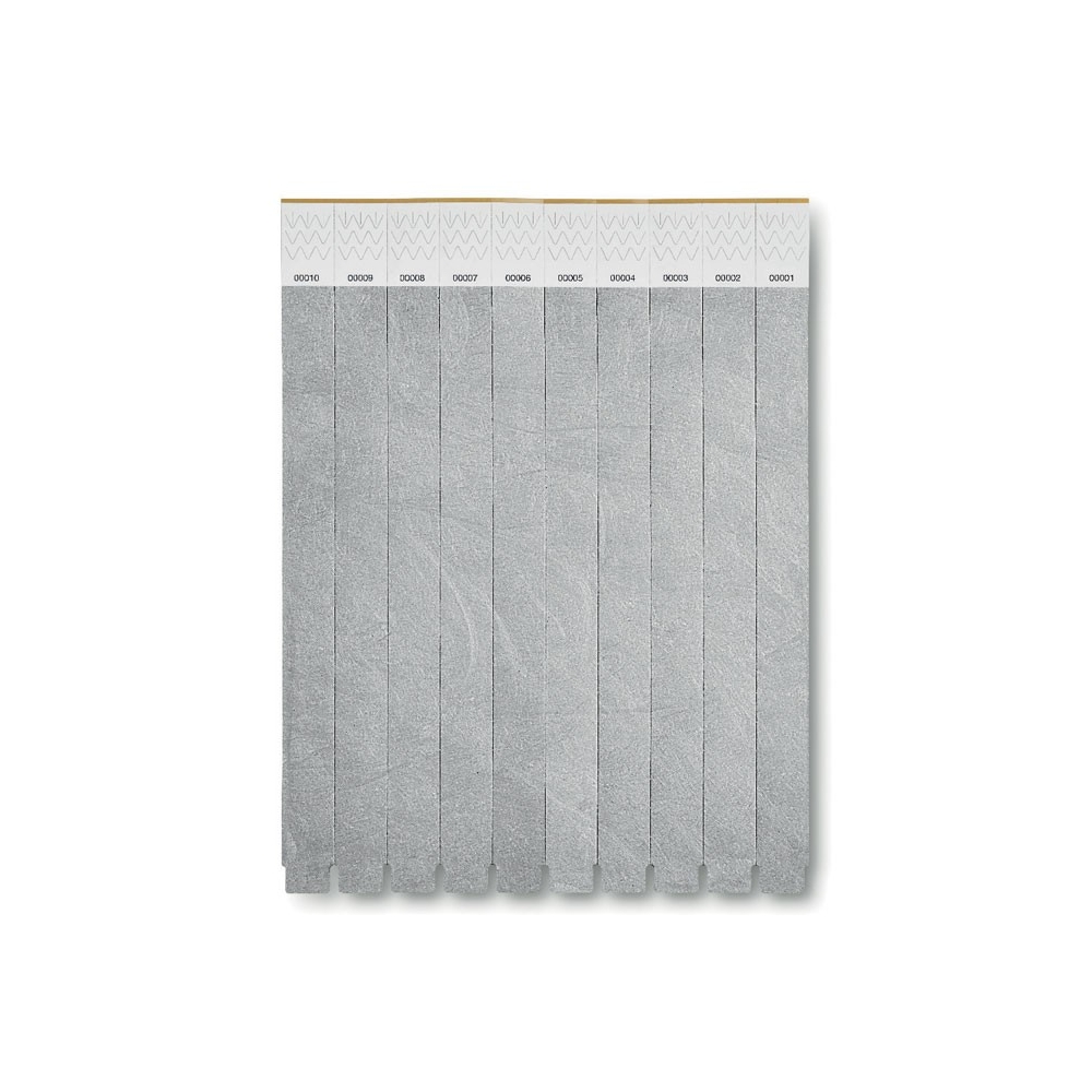 TYVEK Kontrolinės renginių juostelės - Tyvek apyrankės (lapais po 10vnt)