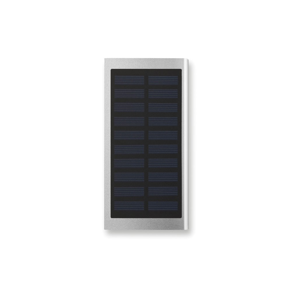 SOLAR POWERFLAT Saulės energija įkraunamas powerbankas 8000 mAh