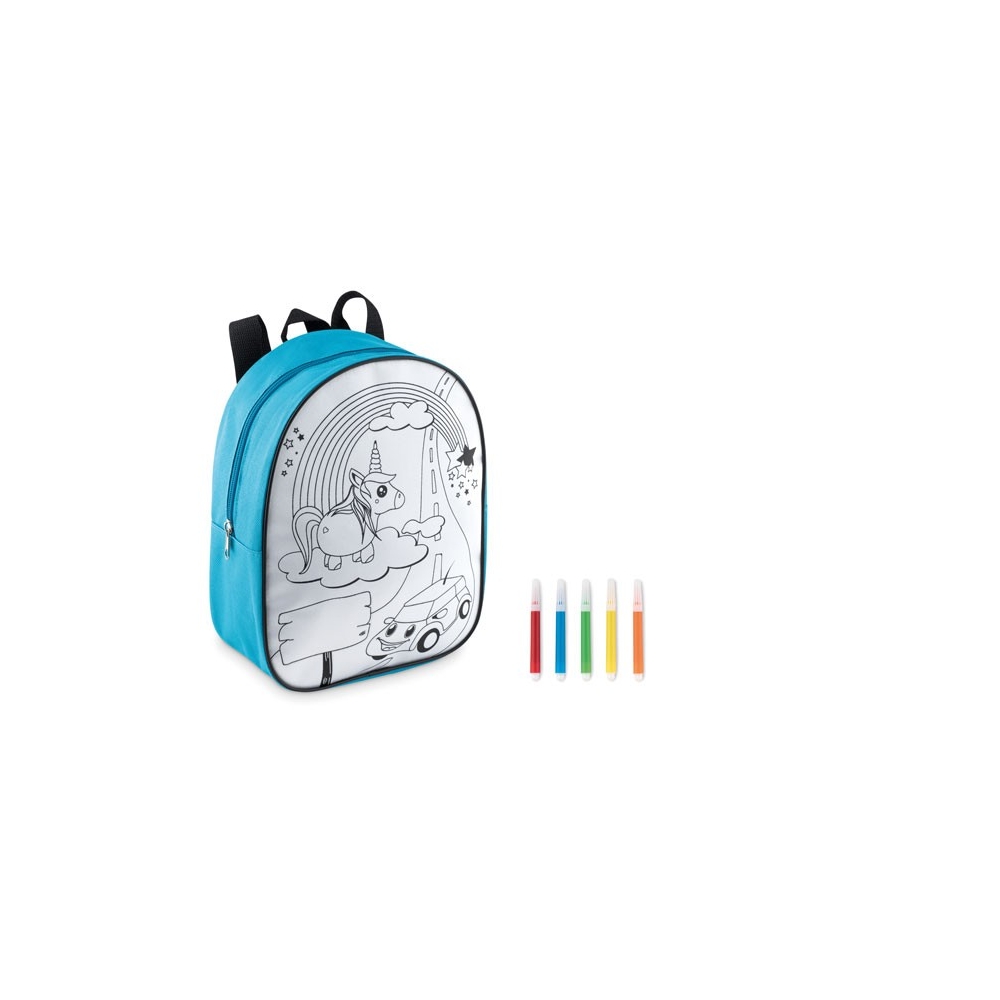 BACKSKETCHY Spalvinimo kuprinėlė su 5 flomasteriais