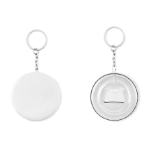 PIN FLASK Raktų pakabukas – sagė su atidarytuvu ir popieriniu įdėklu Ø 5,8 cm