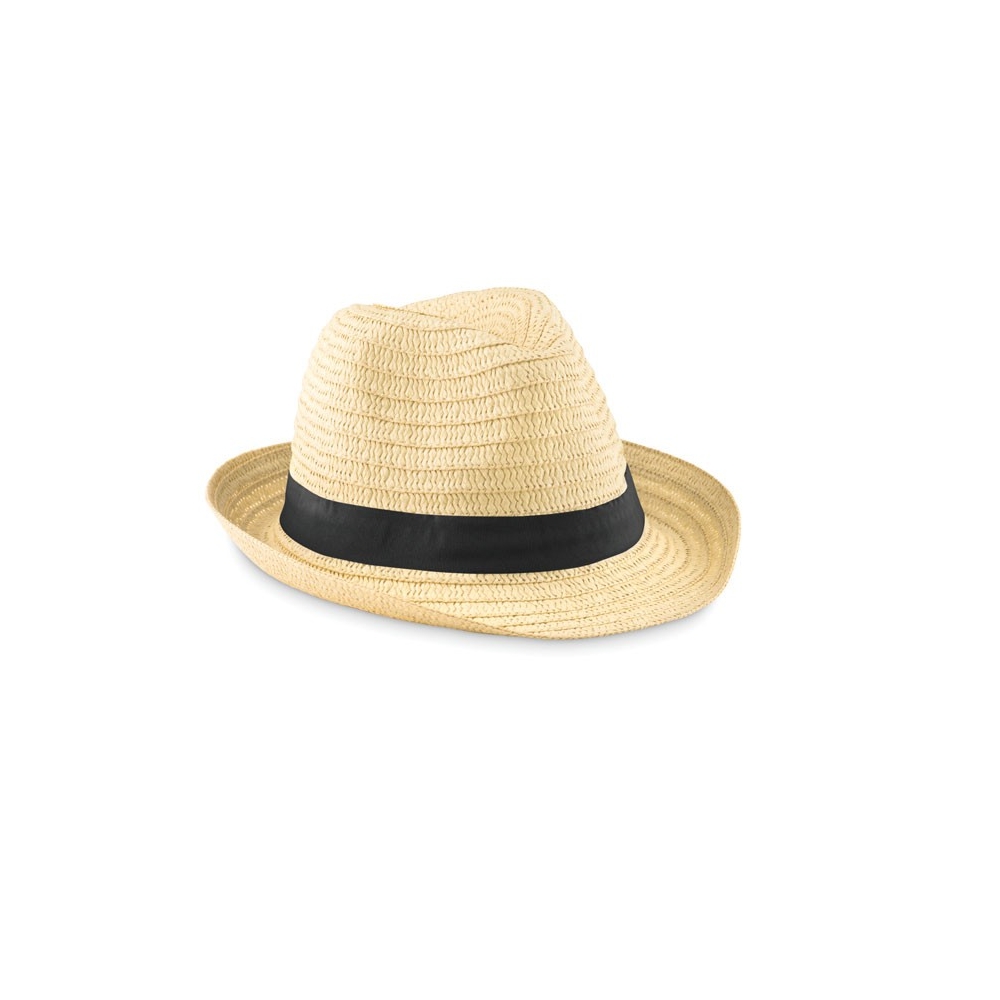 BOOGIE Stilinga ir lengva popierinė skrybėlė su spalvota juosta