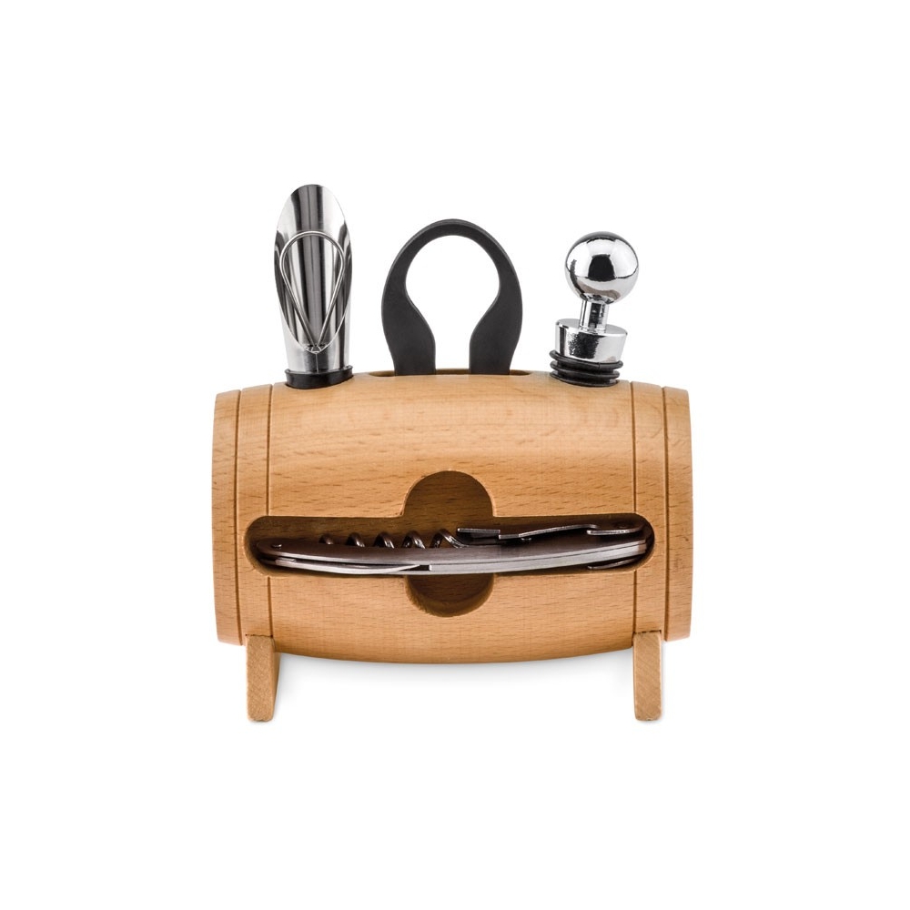 BOTA Medinis stovas su pagrindiniais vyno aksesuarais (4vnt)