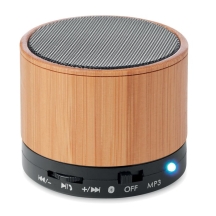 ROUND BAMBOO Belaidis 4,2 Bluetooth garsiakalbis su bambuko korpusu