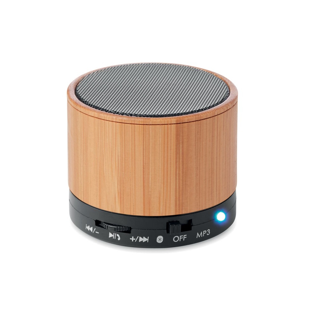 ROUND BAMBOO Belaidis 4,2 Bluetooth garsiakalbis su bambuko korpusu