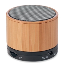 ROUND BAMBOO Belaidis 4,2 Bluetooth garsiakalbis su bambuko korpusu