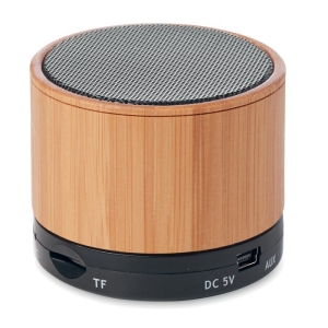 ROUND BAMBOO Belaidis 4,2 Bluetooth garsiakalbis su bambuko korpusu
