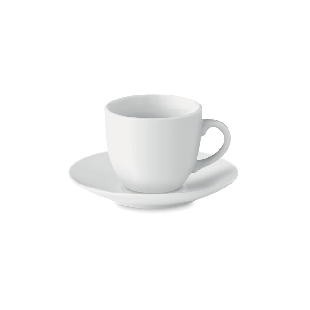 ESPRESSO Porcelianinio espresso puodelio ir lėkštutės komplektas (80 ml)