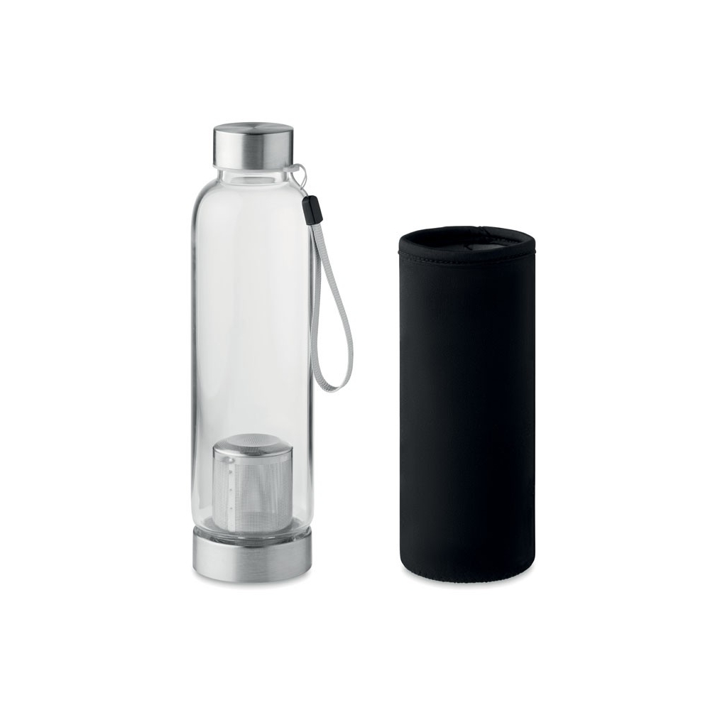 UTAH TEA Borosilikatinio stiklo butelis su arbatžolių sieteliu (500 ml)