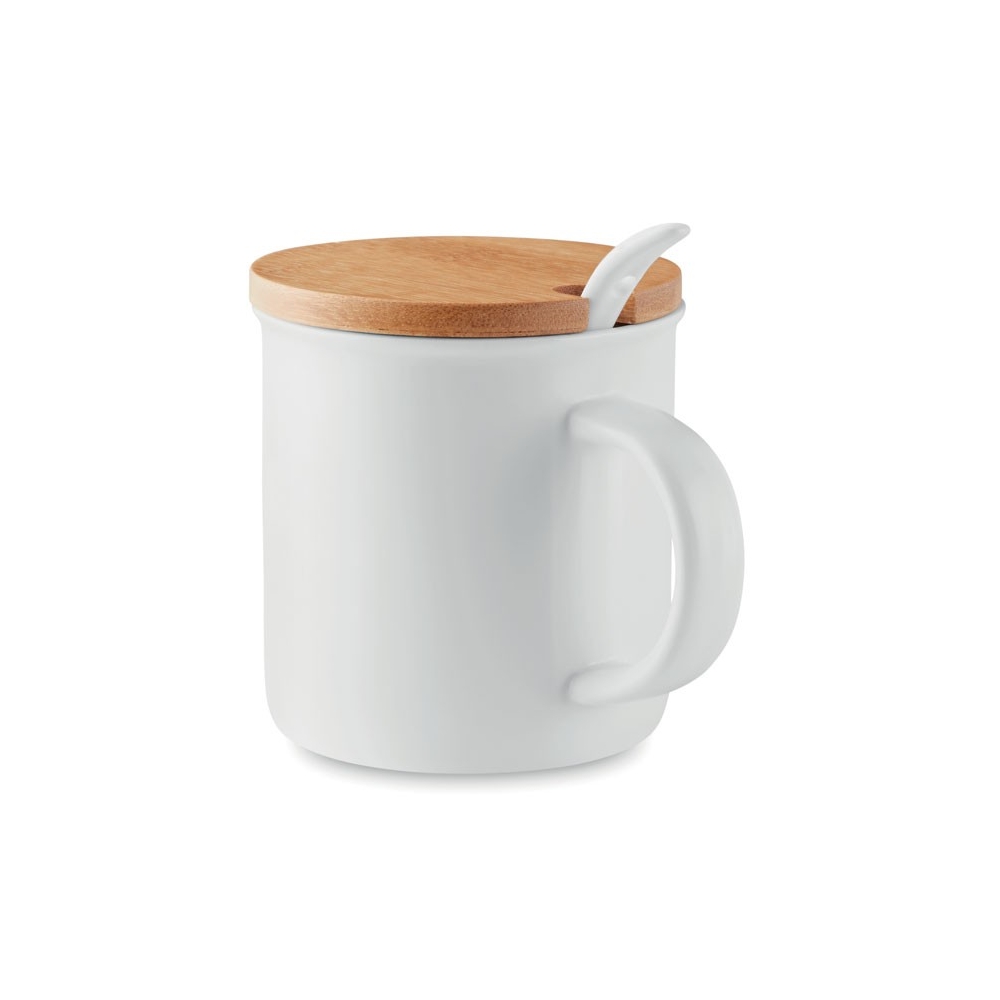 KENYA  Porcelianinis puodelis su šaukšteliu ir dangteliu 380 ml