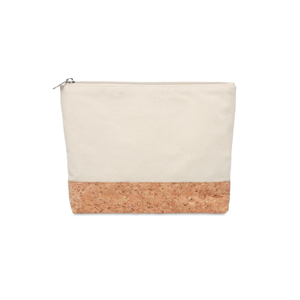 PORTO BAG Medvilninė kosmetinė su kamštiniu dugnu 220 g/m²