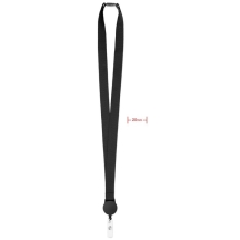 ZIP LANYARD Poliesterio kaklajuostė su ištraukiamu laikikliu 20 mm