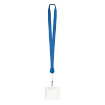ZIP LANYARD Poliesterio kaklajuostė su ištraukiamu laikikliu 20 mm