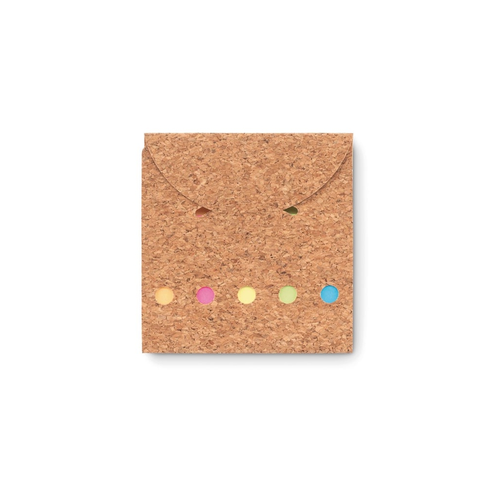 FOLDCORK Lipnių lapelių bloknotas su kamštiniu vokeliu