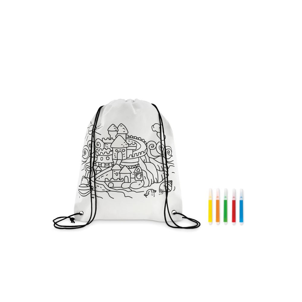 CARRYDRAW Spalvinimo maišelis su flomasteriais, 80 g/m²