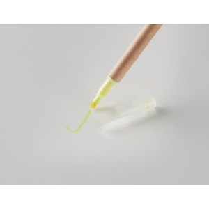 DUO PAPER Perdirbto kartono tušinukas su geltonu žymekliu