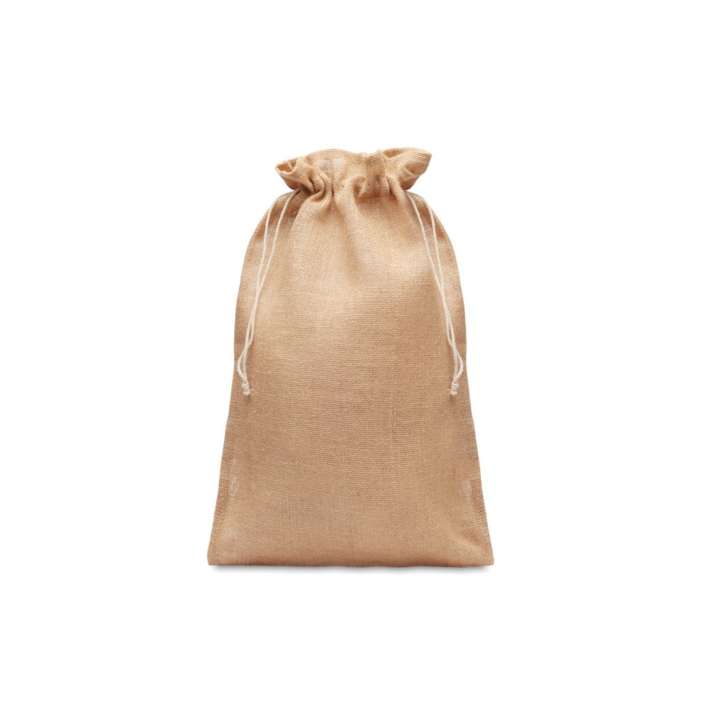 JUTE LARGE Didelis dovanų maišelis iš maišinės medžiagos (30x47 cm)