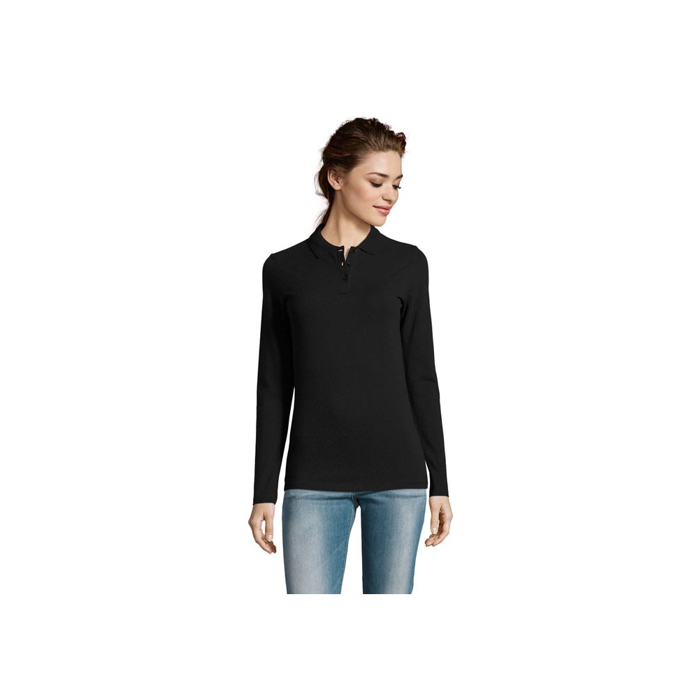 PERFECT LSL WOMEN Moteriški polo marškinėliai ilgomis rankovėmis 180 g/m²