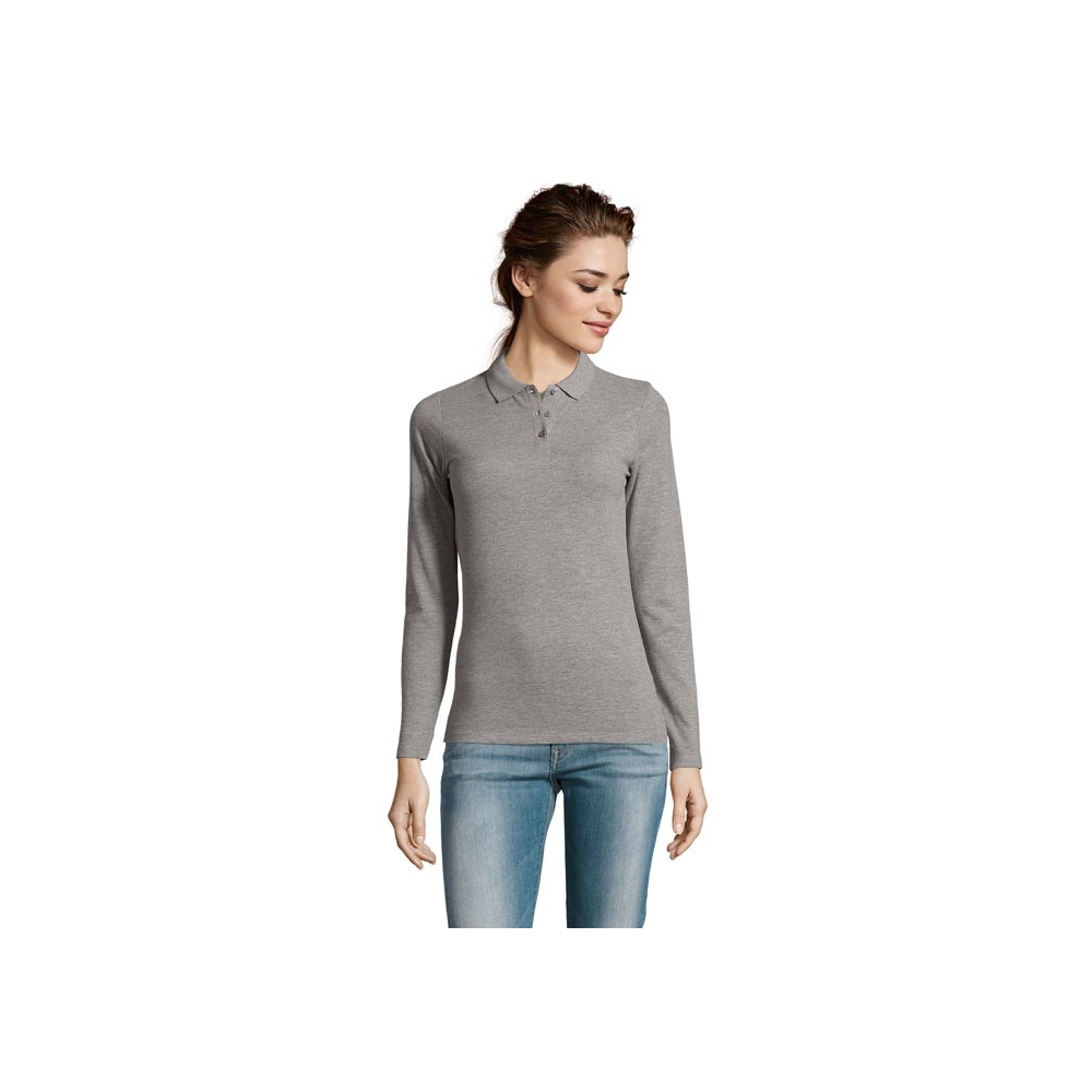 PERFECT LSL WOMEN Moteriški polo marškinėliai ilgomis rankovėmis 180 g/m²