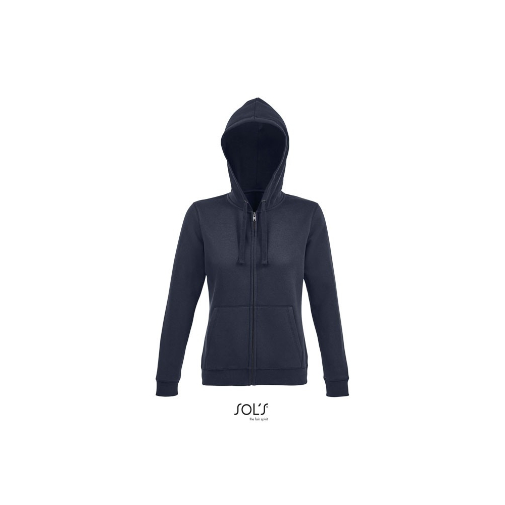 SPIKE WOMEN Moteriškas džemperis su kapišonu ir užtrauktuku 280 g/m²