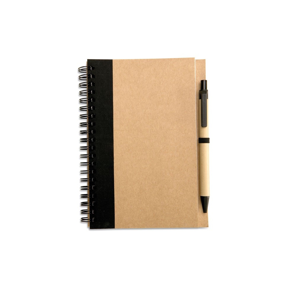 SONORA PLUS Perdirbto popieriaus užrašinė su tušinuku