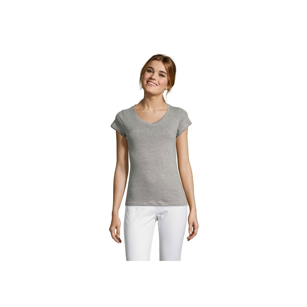 MOON Moteriški marškinėliai su V formos iškirpte 150 g/m²