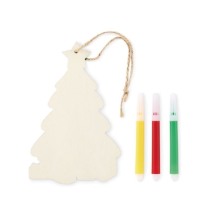 COLORTREE Šventinė Kalėdų eglutės dekoracija spalvinimui