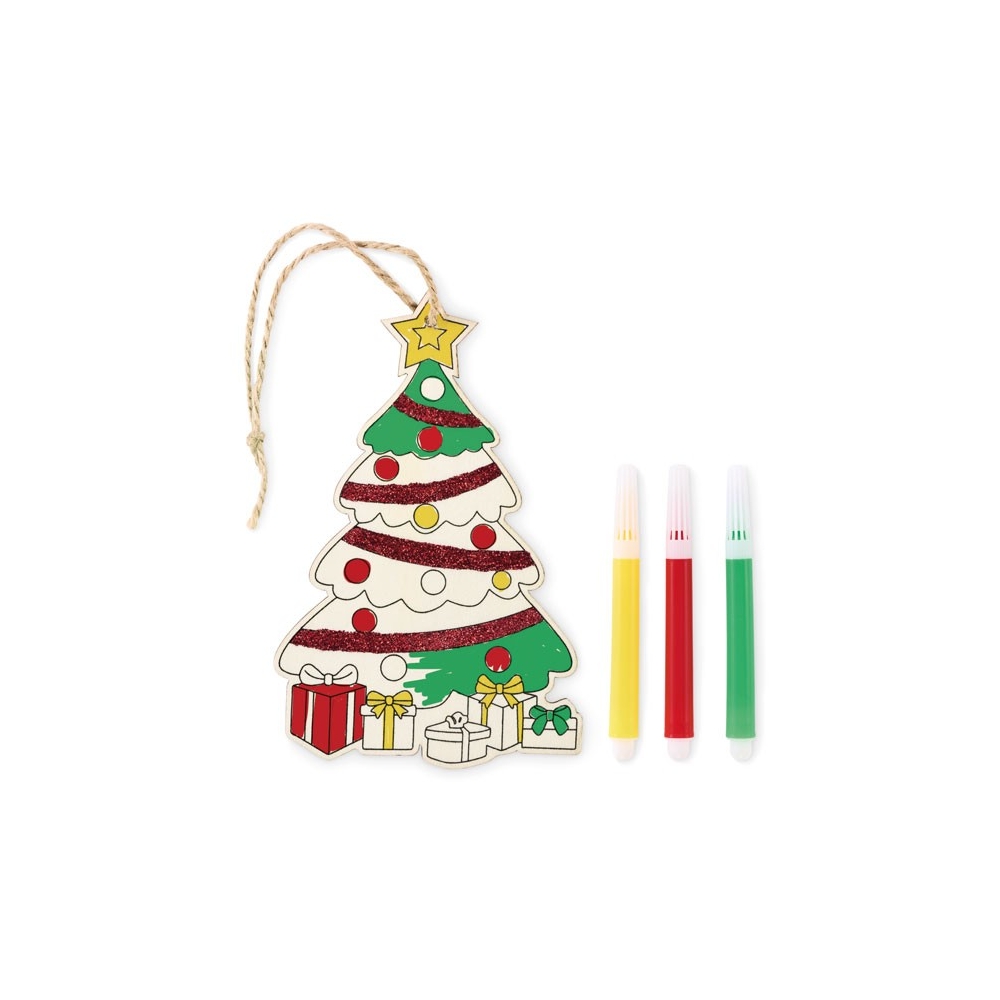 COLORTREE Šventinė Kalėdų eglutės dekoracija spalvinimui