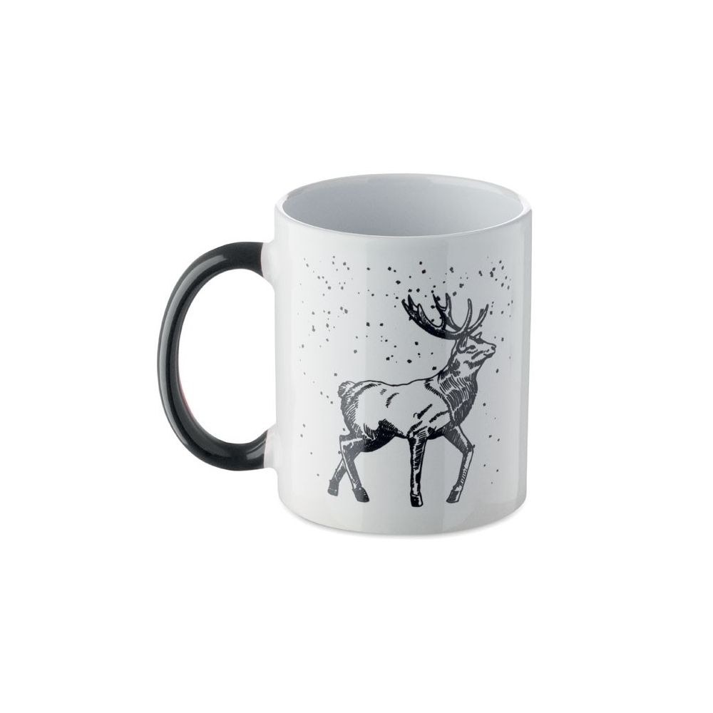 FESTIMUG Kalėdinis keramikinis puodelis su sezonišku raštu (300 ml)