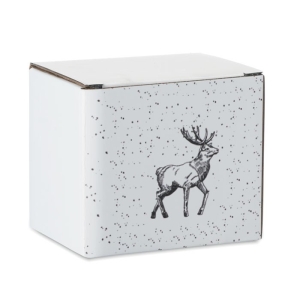 FESTIMUG Kalėdinis keramikinis puodelis su sezonišku raštu (300 ml)