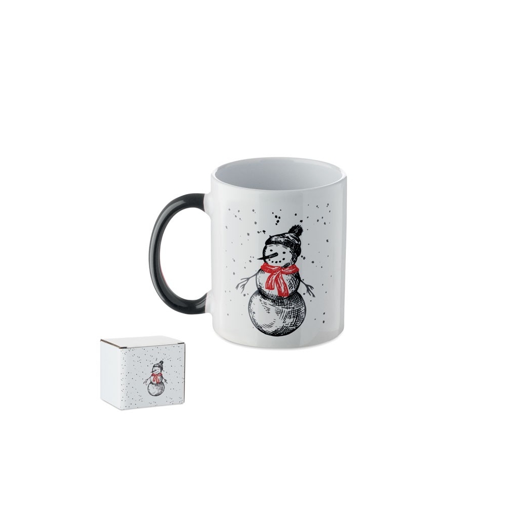 FESTIMUG Kalėdinis keramikinis puodelis su sezonišku raštu (300 ml)