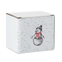 FESTIMUG Kalėdinis keramikinis puodelis su sezonišku raštu (300 ml)