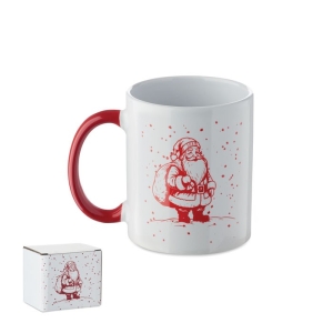 FESTIMUG Kalėdinis keramikinis puodelis su sezonišku raštu (300 ml)