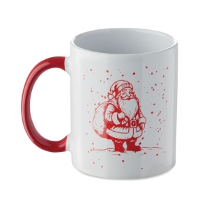 FESTIMUG Kalėdinis keramikinis puodelis su sezonišku raštu (300 ml)