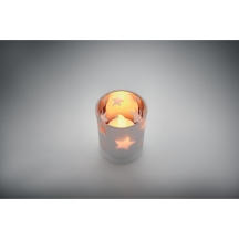 LANDLE LED arbatinė žvakė stiklainyje su baterija