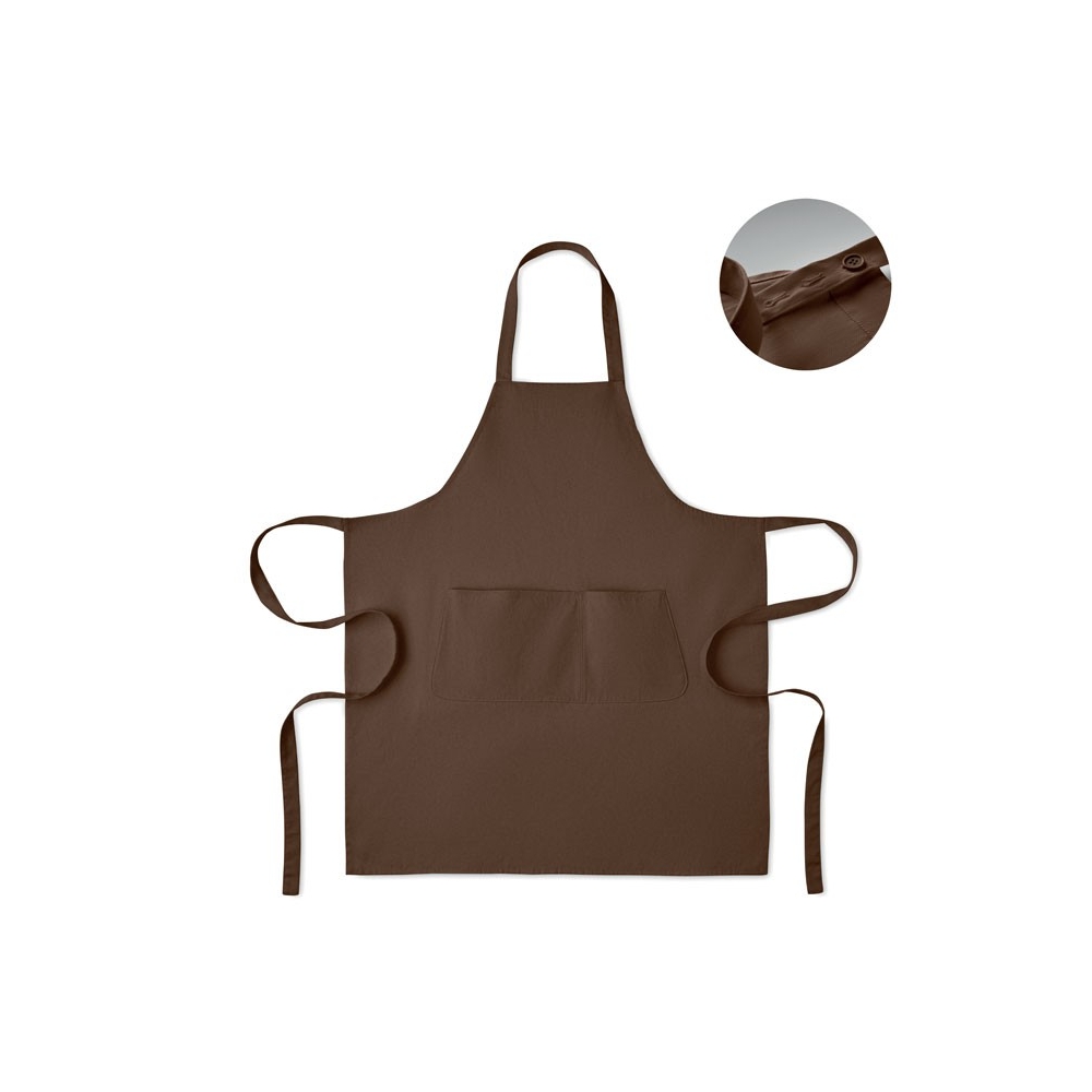 GAMMA Reguliuojama prijuostė iš ekologiškos medvilnės (240 gr/m²)