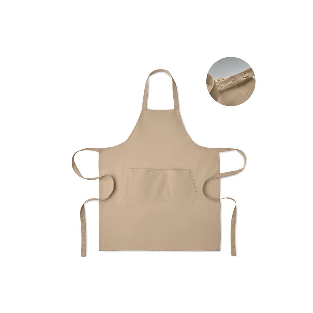 GAMMA Reguliuojama prijuostė iš ekologiškos medvilnės (240 gr/m²)