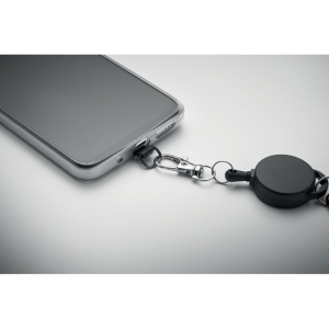 RETRO Ištraukiamas telefono / kortelės laikiklis su karabinu