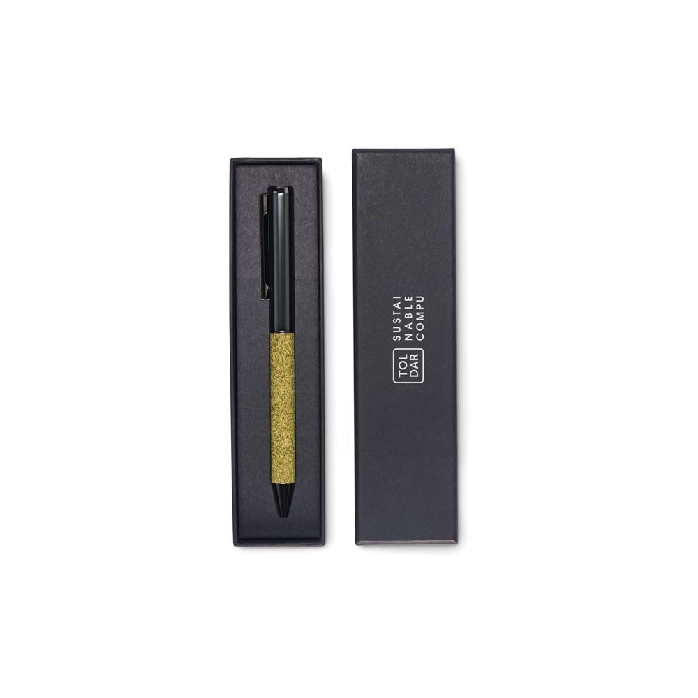 CHIPPEWA PEN Sukamo mechanizmo metalinis rašiklis su audinio apdaila